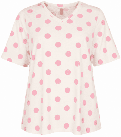 T-shirt - Jennifer - Pink/Hvid - Cassiopeia
