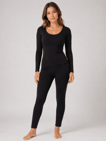 Uld Leggings - Merino - Sort - Joha