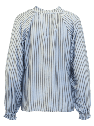 Bluse - 320-60012 - Stribet/Lyseblå - Brandtex