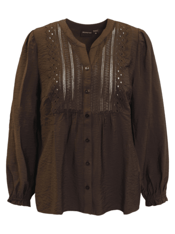 Bluse - 320-60011 - Mørkebrun - Brandtex
