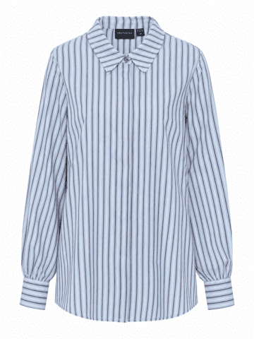 Skjorte - 320-60036 - Stribet/Lyseblå - Brandtex