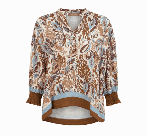 Bluse - Destiny - Blå/Brun - MARTA du Château