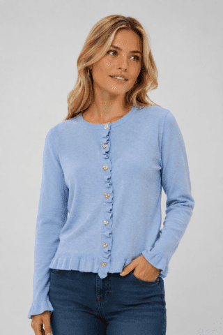 Cardigan - CUclare Annemarie Frill - Lyseblå - CULTURE