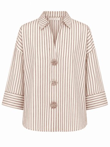 Skjorte - Augusta - Brun/Beige - Continue
