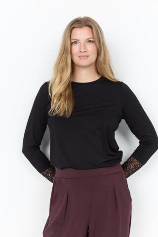 Langærmet T-shirt - WA-STELLA 24 - Sort - Wasabi Concept