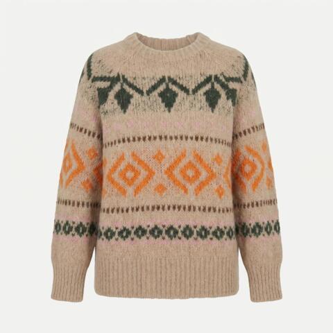 Pullover - Strik - Afterski - Sand - Lene Beier X Lind