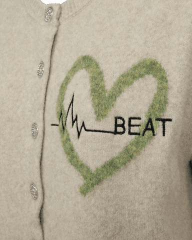 Vest - FQnomas - Beige/Grøn - FREEQUENT