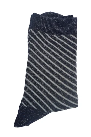 Strømper - 500640 - Navy/Glimmer strib - ZE-ZE