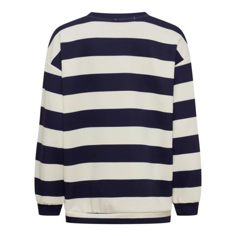 Sweatshirt - Nerina - Stribet Navy/Lyseblå - MARTA du Château