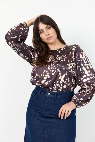 Bluse - WA-Jovina 2 - Brun mønsteret - Wasabi Concept