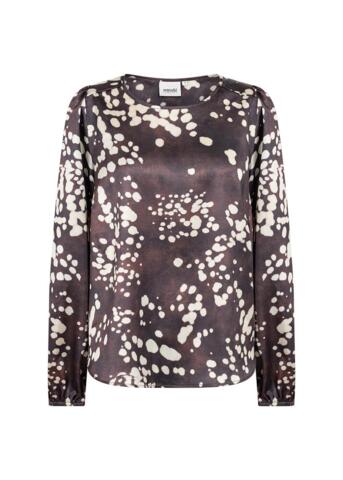Bluse - WA-Jovina 2 - Brun mønsteret - Wasabi Concept
