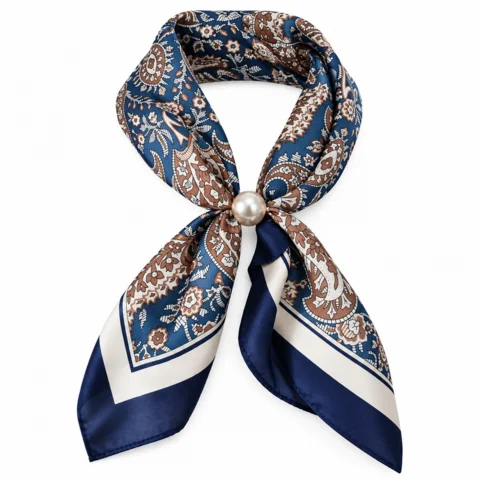 Tørklæde - Alika - Paisley blue - Tim & Simonsen