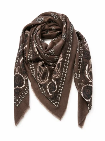 Tørklæde - 214363 - Brun/Paisley - Vanting