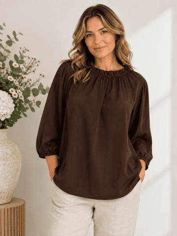 Bluse - Juniper - Brun - MARTA du Château