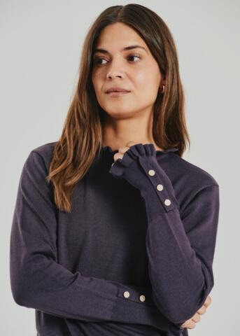 Pullover - Strik - FQkatie - Mørk Violet - FREEQUENT
