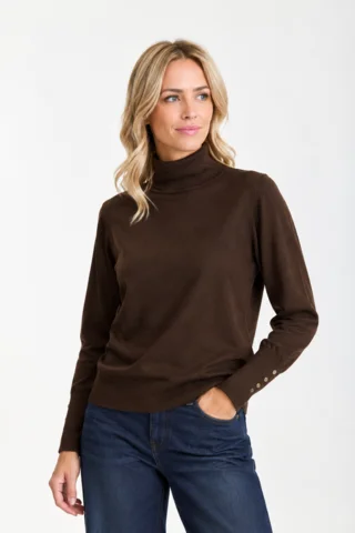 Pullover - Strik - FQkatie - Brun - FREEQUENT