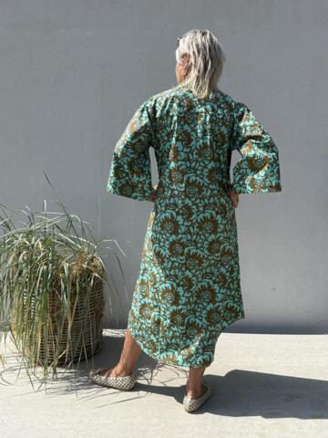 Kjole - Mumbai Flower - Aqua - Gaspar