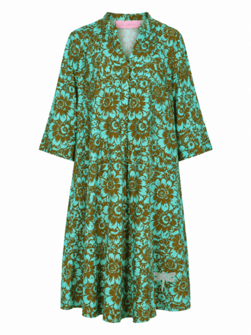 Kjole - Mumbai Flower - Aqua - Gaspar
