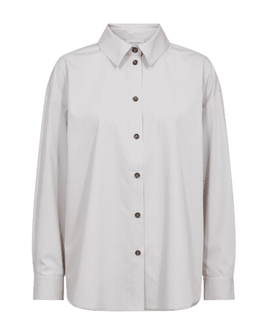 Skjorte  - FQflyna - Stribet off white/brun - FREEQUENT