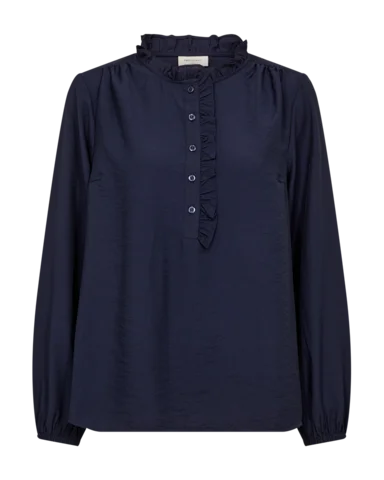 Bluse - FQMagda - Blå - FREEQUENT
