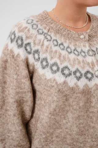 Cardigan - KCbettany - Beige melange - KAFFE curve