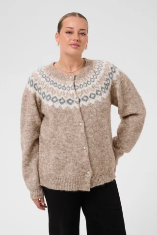 Cardigan - KCbettany - Beige melange - KAFFE curve