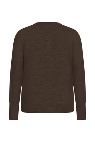 Cardigan Strik - KCniela - Brun Melange  - KAFFE curve