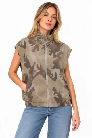 Vest - Silver - Beige/Camo - MARTA du chateau