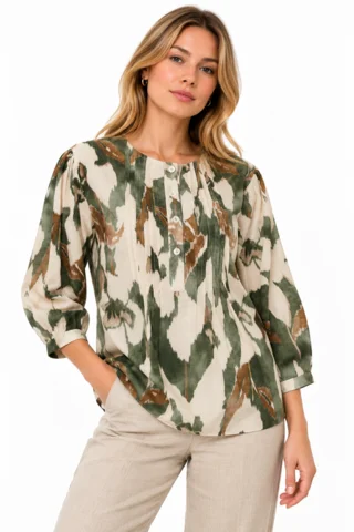Bluse - Cosmos - Oliven - MARTA du chateau