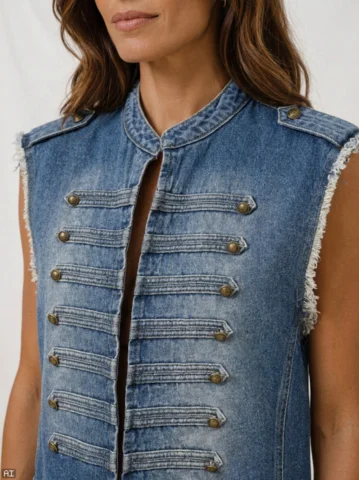 Vest - Holiday - Denim - MARTA du chateau