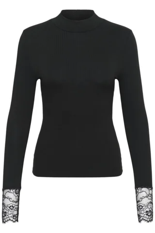 Langærmet T-Shirt - KAomi - Sort - KAFFE
