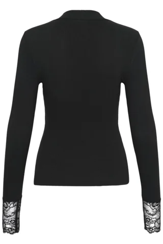 Langærmet T-Shirt - KAomi - Sort - KAFFE