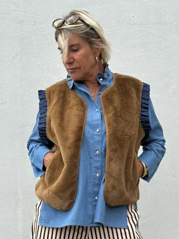 Vest - Duffy Frill - Cognac - Gaspar