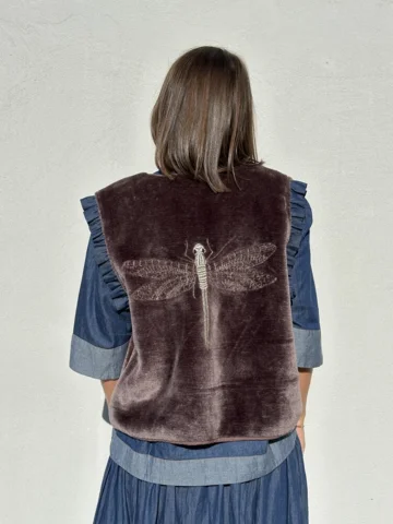 Vest - Duffy Frill - Brun - Gaspar