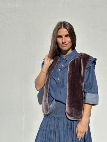 Vest - Duffy Frill - Brun - Gaspar