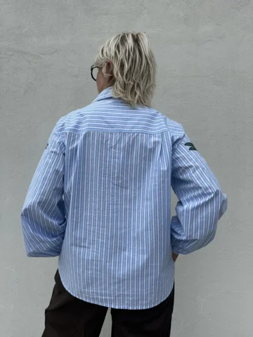 Bluse - Aarhus Stripe - Stribet Blå/Hvid - Gaspar