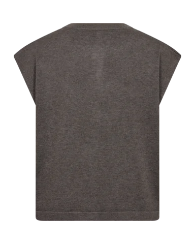 Vest - FQkatie - Brun Melange - FREEQUENT