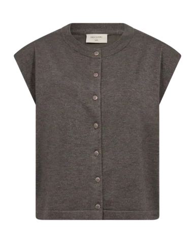 Vest - FQkatie - Brun Melange - FREEQUENT