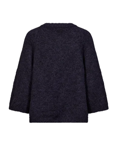 Cardigan - Strik - FQgrslulu - Lilla - FREEQUENT
