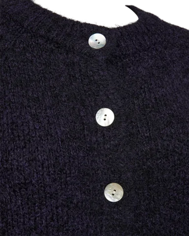 Cardigan - Strik - FQgrslulu - Lilla - FREEQUENT