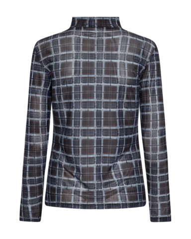 Meshbluse - FQplady - Ternet/Blå - FREEQUENT