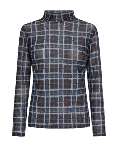 Meshbluse - FQplady - Ternet/Blå - FREEQUENT