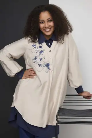 Tunika - Clarina - Navy/Sand - PONT NEUF