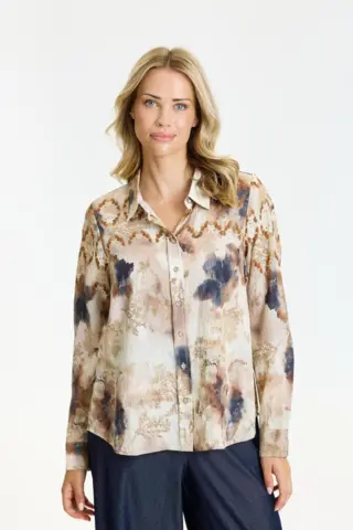 Skjorte - Cordelia - Cream/Brun - IN FRONT