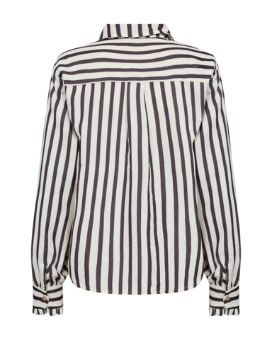 Skjorte - FQNoto - Off White/Sort - FREEQUENT