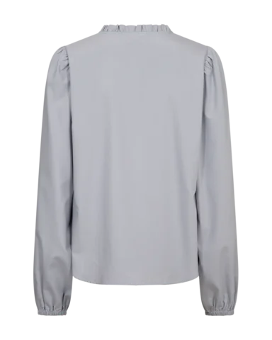 Bluse - FQfriva - Off White/Sort - FREEQUENT