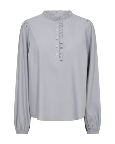 Bluse - FQfriva - Off White/Sort - FREEQUENT