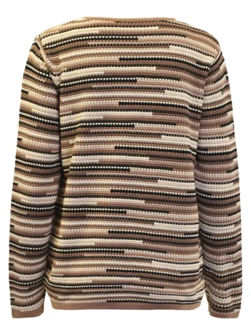 Pullover - Strik - 360-40066 - Brun/Beige/Sort - Signature