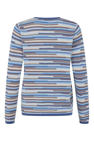 Pullover - Strik - 360-40066 - Brun/Beige/Blå - Signature