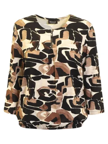 Bluse - 360-40049 - Brun/Sort - Signature